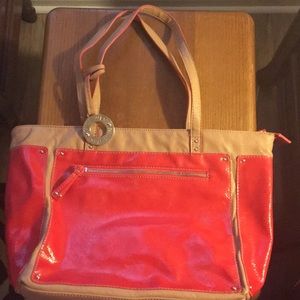 Nine West Red/Tan Purse